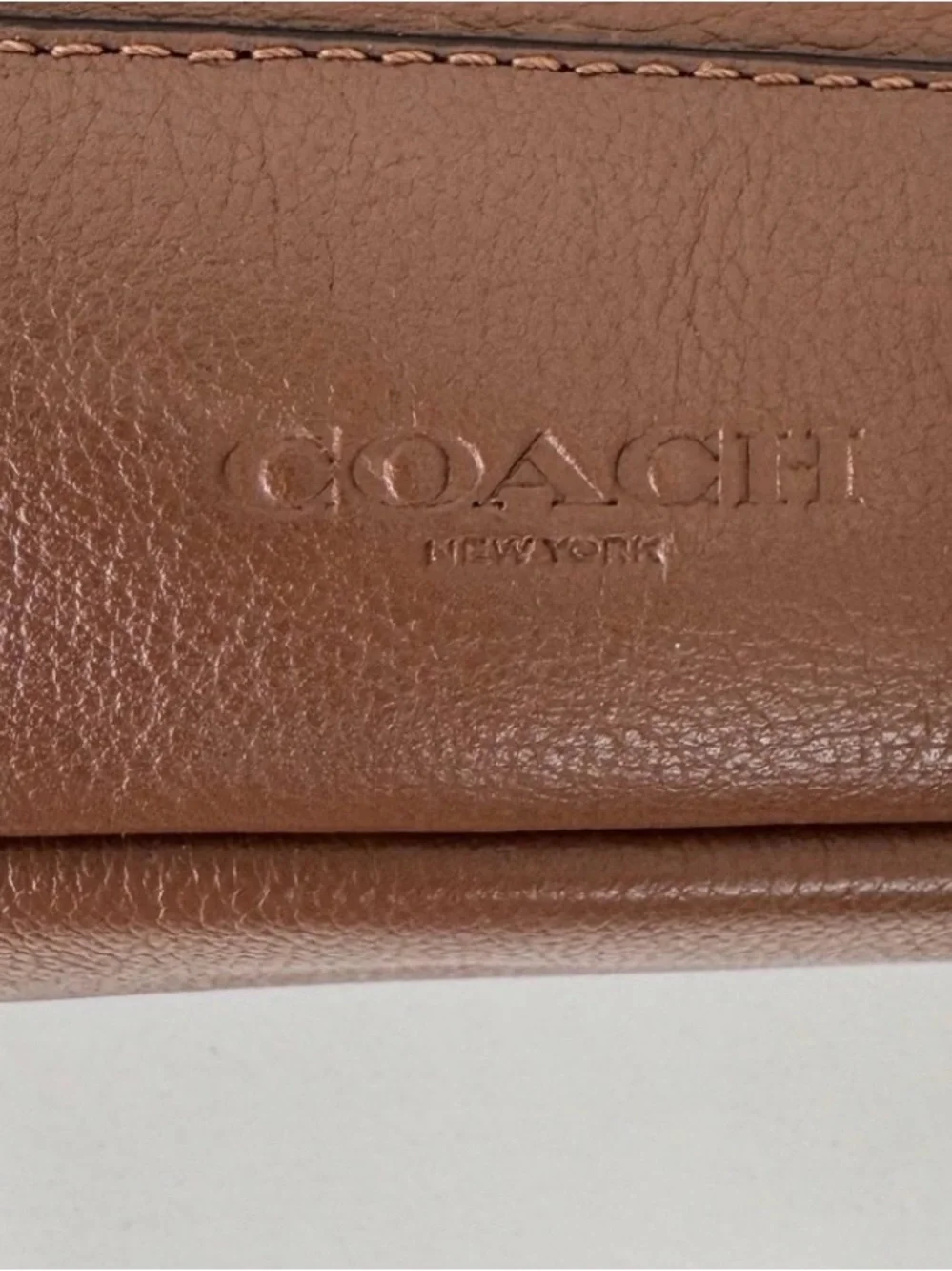 Coach Brown Leather Briefcase with Black Adjustable Strap